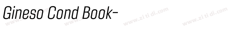 Gineso Cond Book字体转换